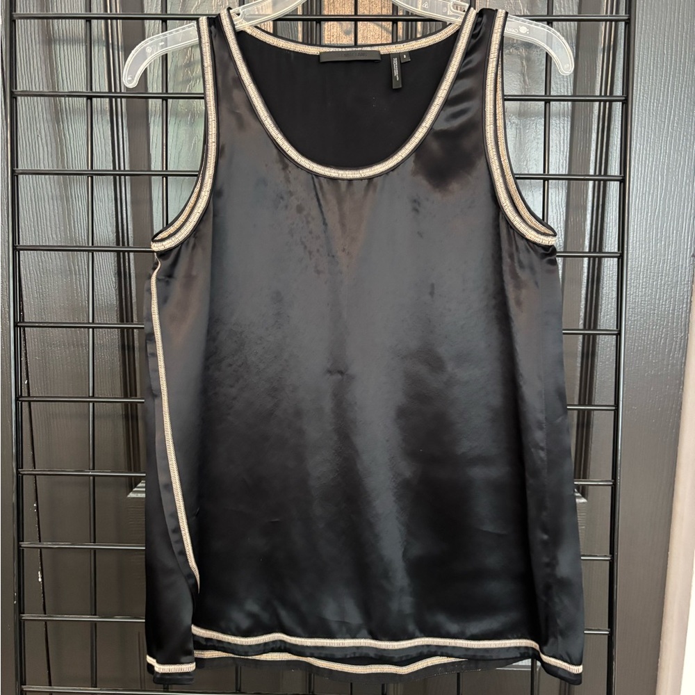 Helmut Lang Black Top with Gold Trim